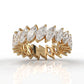 Shared Prong Set Marquise Lab Diamond Women's Eternity Wedding Band 6.5 mm 4.25ctw.