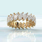 Shared Prong Set Marquise Lab Diamond Women's Eternity Wedding Band 6.5 mm 4.25ctw.