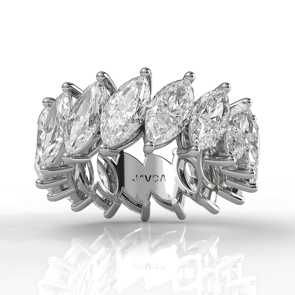 Shared Prong Eternity Marquise Lab Diamond Women's Wedding Band 8.5 mm 7.5ctw.