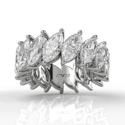 Shared Prong Eternity Marquise Lab Diamond Women's Wedding Band 8.5 mm 7.5ctw.