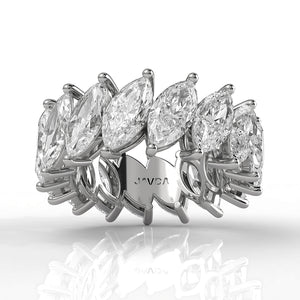 Shared Prong Eternity Marquise Lab Diamond Women's Wedding Band 8.5 mm 7.5ctw.