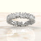 Heart Lab Diamond Eternity Shared Prong Women's Wedding Band 3.5 mm 3.8ctw.