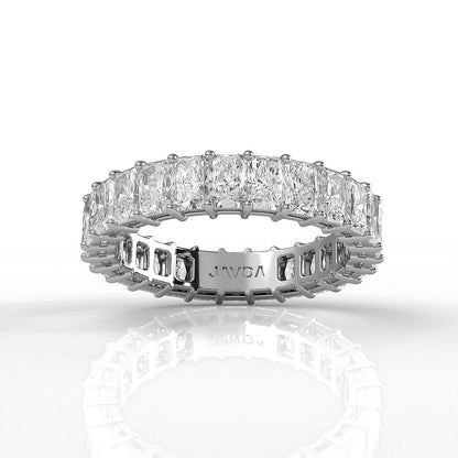 Radiant Cut Lab Diamond Shared Prong Women's Eternity Wedding Band 3.75 mm 3.60ctw.