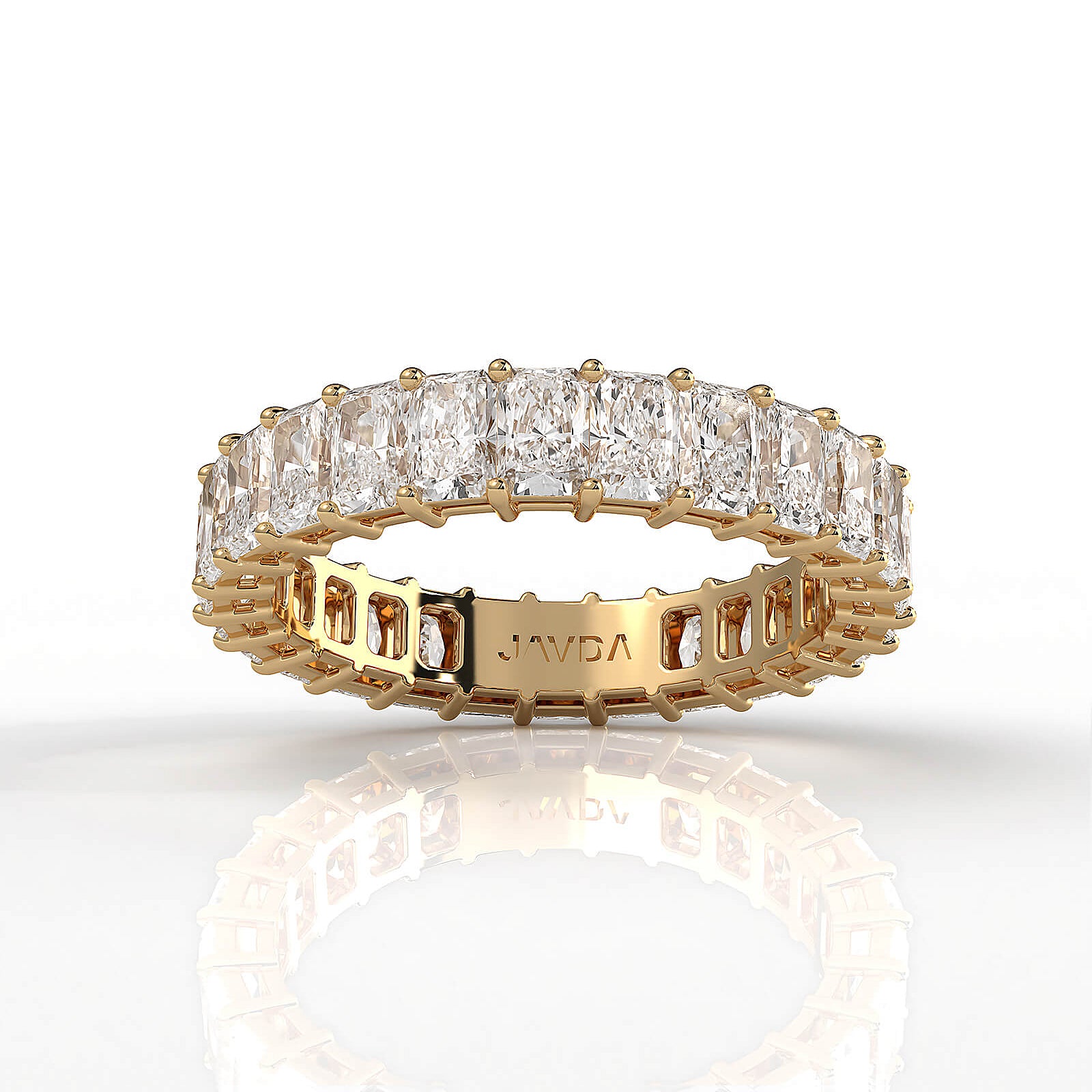 Radiant Cut Lab Diamond Shared Prong Women's Eternity Wedding Band 3.75 mm 3.60ctw.