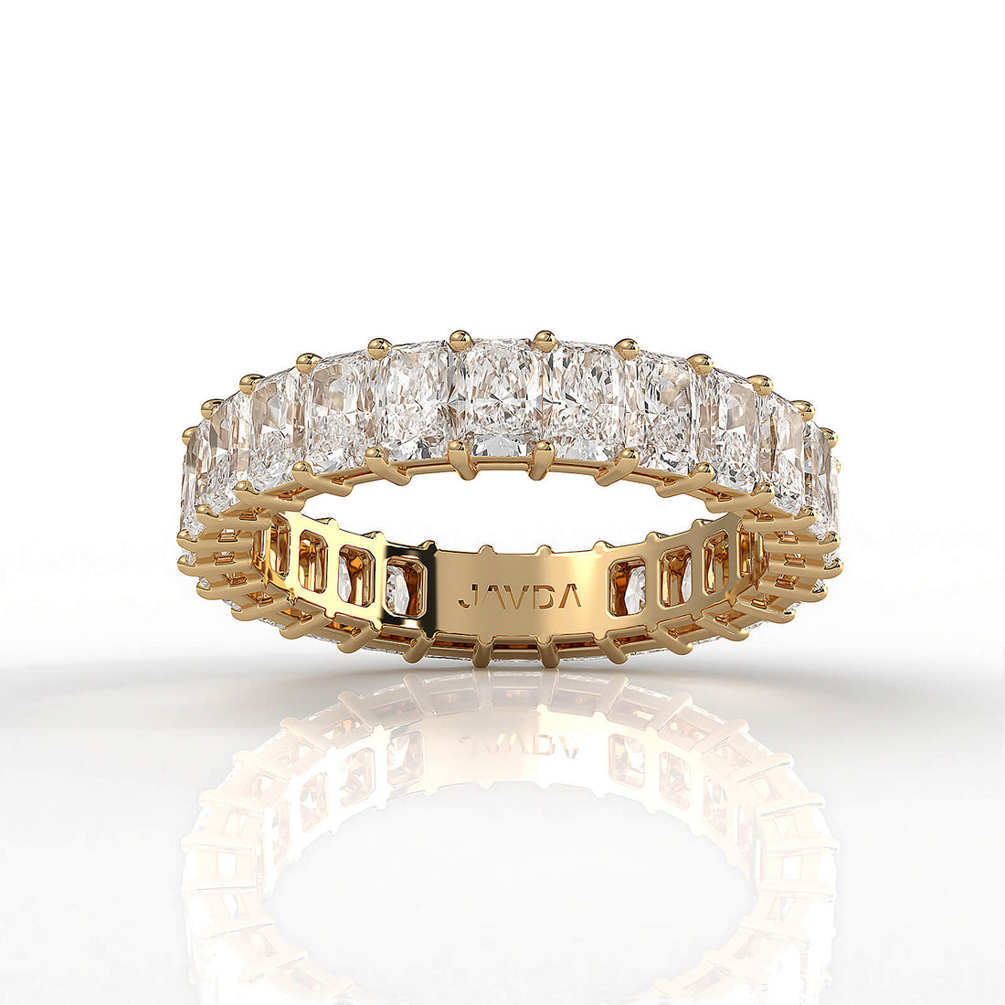 Radiant Cut Lab Diamond Shared Prong Women's Eternity Wedding Band 3.75 mm 3.60ctw.