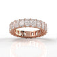 Shared Prong Radiant Lab Diamond Women's Eternity Wedding Band 4.25 mm 4.80ctw.