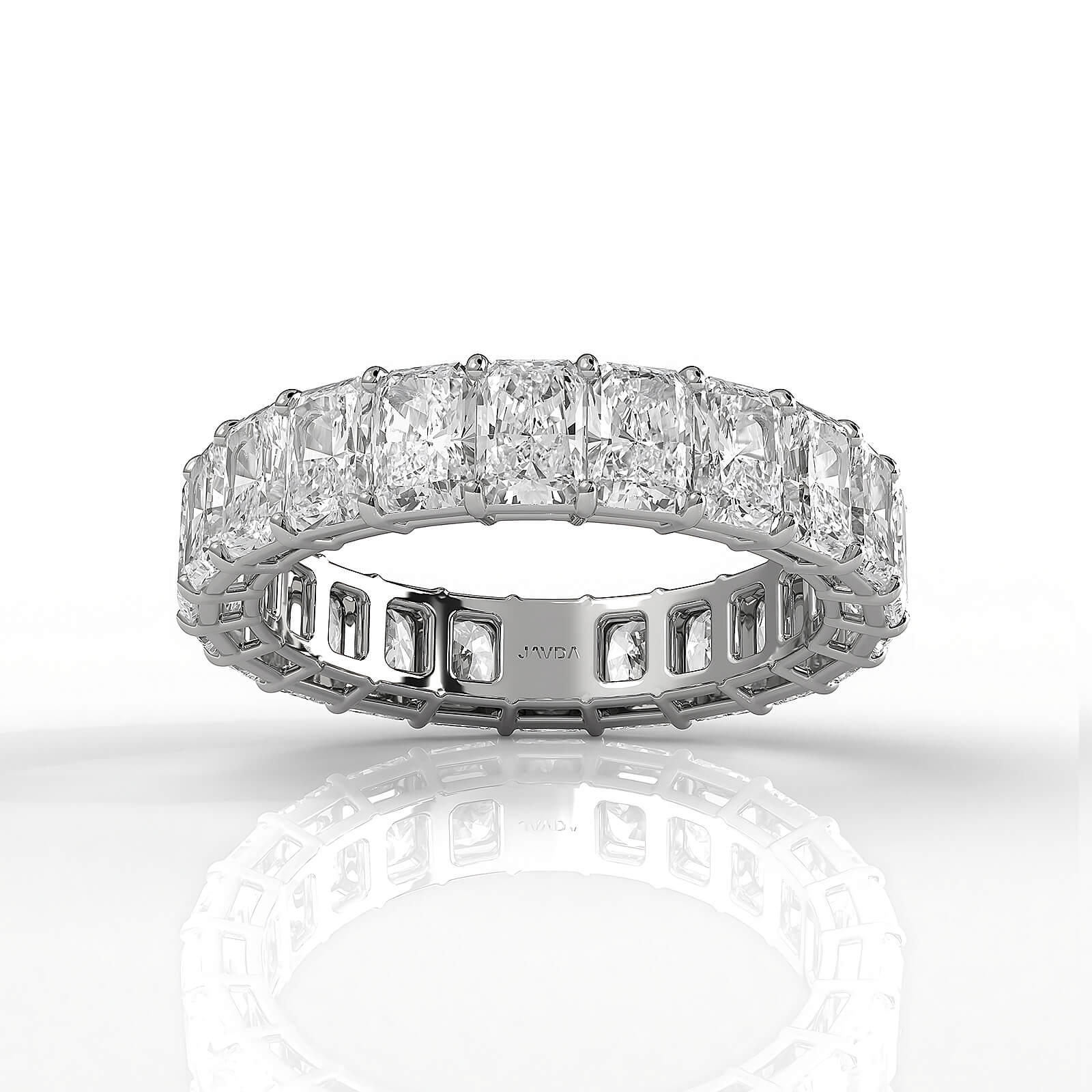 Shared Prong Radiant Lab Diamond Women's Eternity Wedding Band 4.25 mm 4.80ctw.