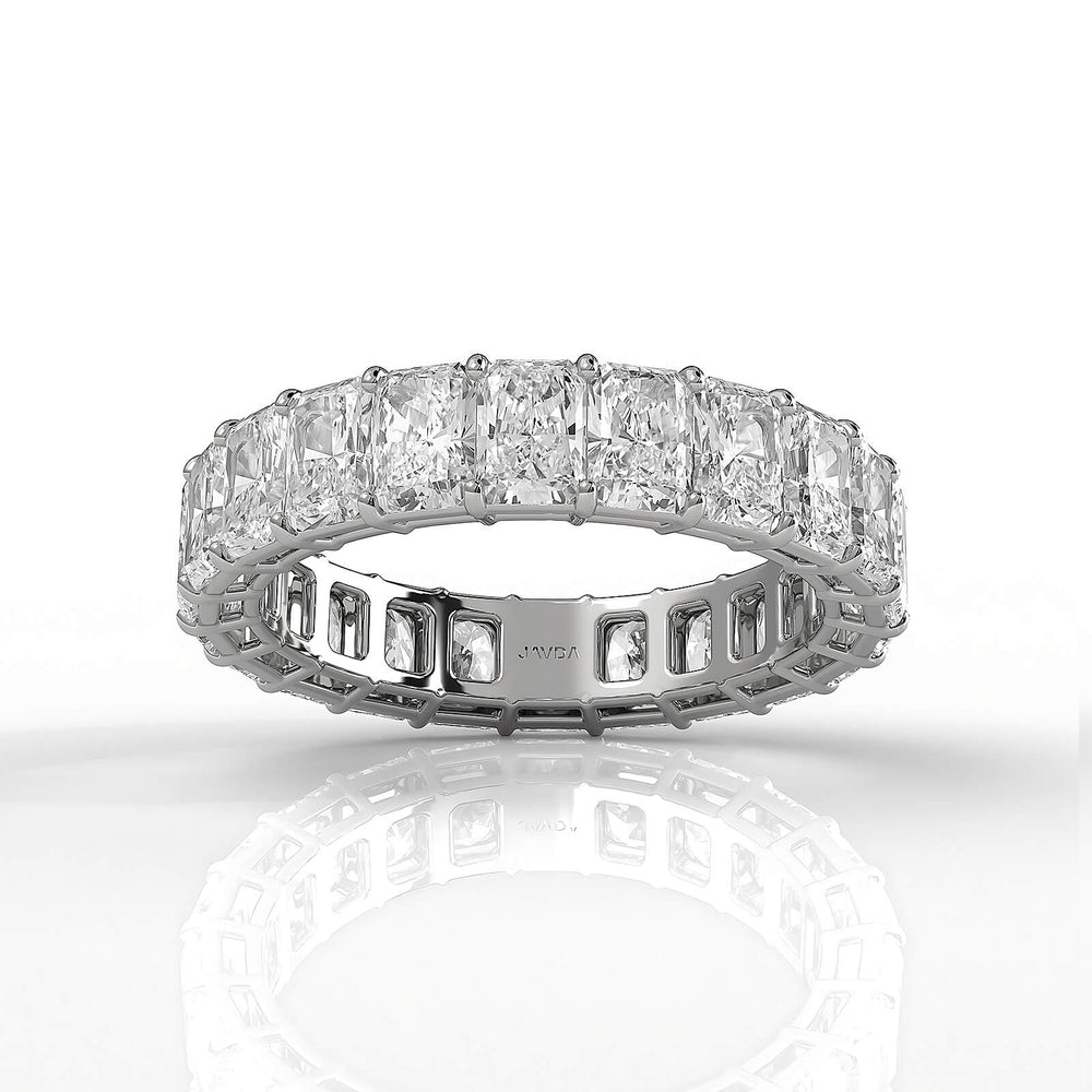Shared Prong Radiant Lab Diamond Women's Eternity Wedding Band 4.25 mm 4.80ctw.