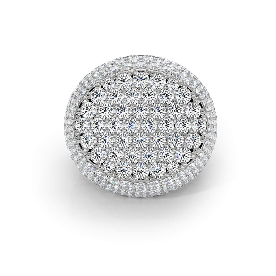 Circle of Glamour Men's 14K White Gold Lab Diamond Ring 11.5ctw