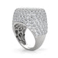 Circle of Glamour Men's 14K White Gold Lab Diamond Ring 11.5ctw