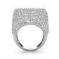 Circle of Glamour Men's 14K White Gold Lab Diamond Ring 11.5ctw