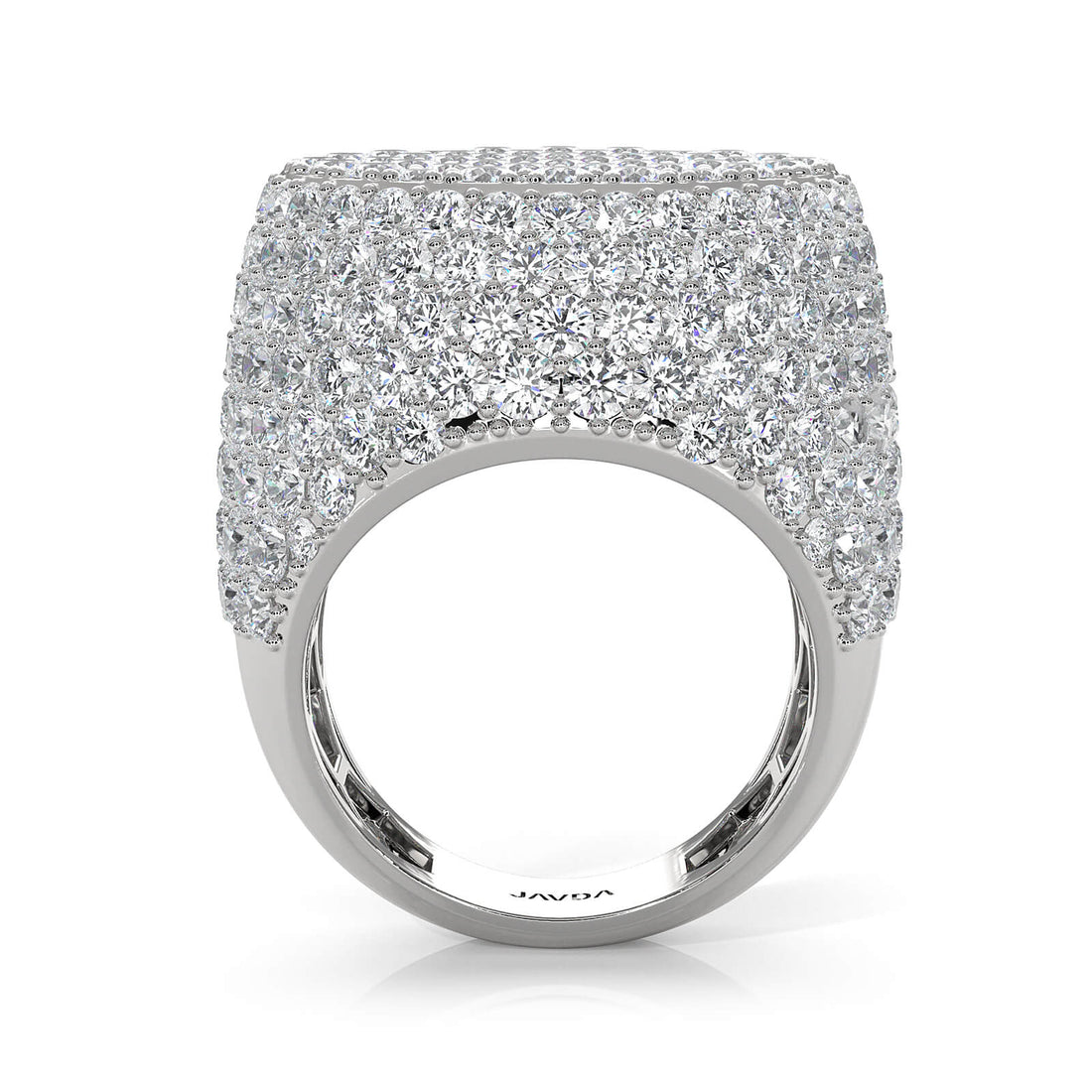 Circle of Glamour Men's 14K White Gold Lab Diamond Ring 11.5ctw