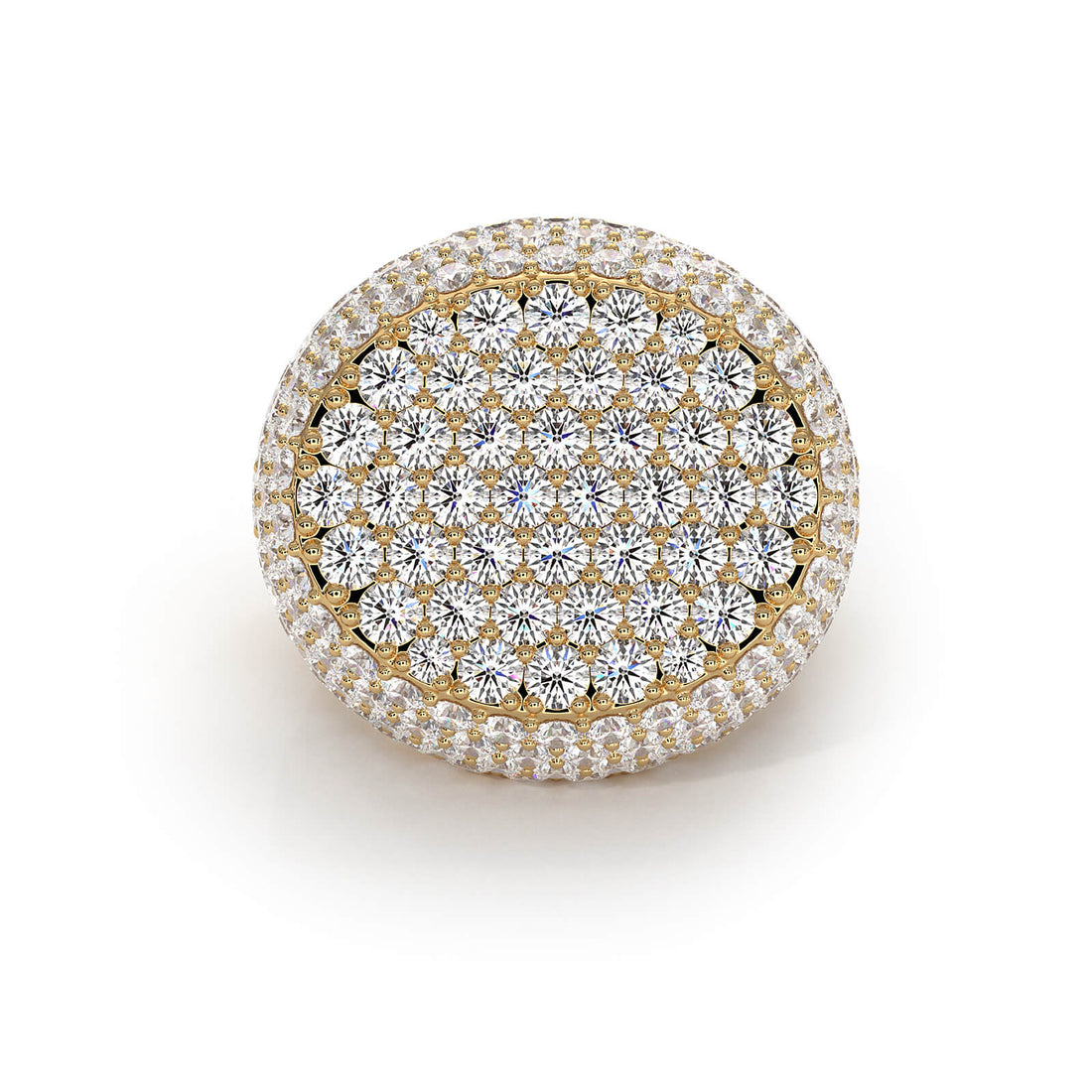 Circle of Glamour Men's 14K White Gold Lab Diamond Ring 11.5ctw