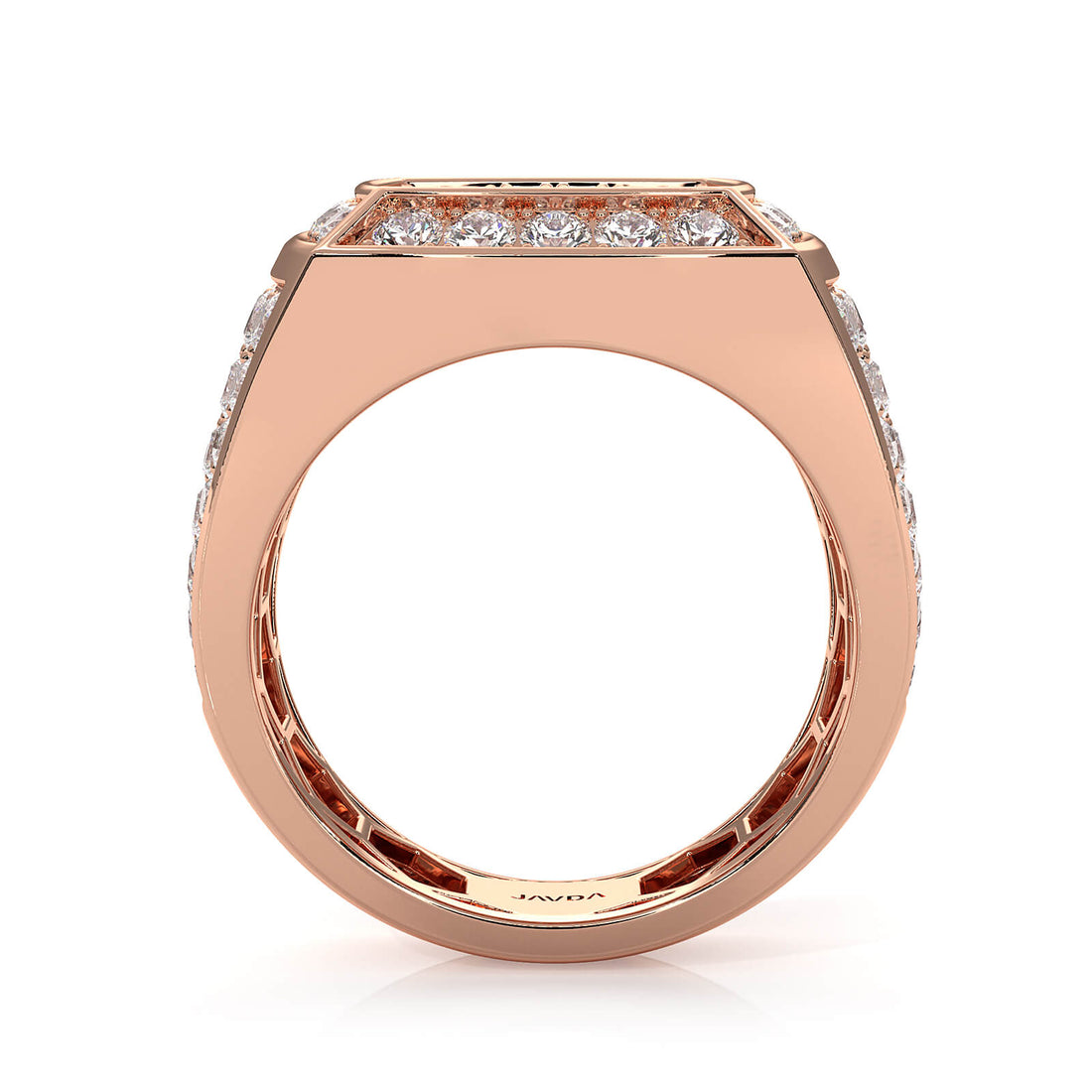 Modern Edge 14K White Gold Men's Square Lab Diamond Ring 3.11ctw