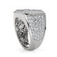 Modern Edge 14K White Gold Men's Square Lab Diamond Ring 3.11ctw
