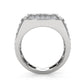 Modern Edge 14K White Gold Men's Square Lab Diamond Ring 3.11ctw
