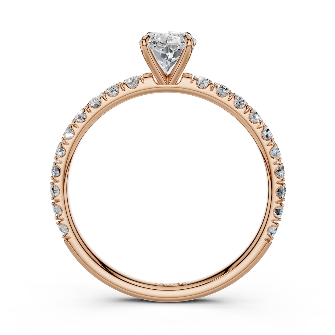 Cushion Lab Grown Diamond Engagement U Cut Prong Setting Ring