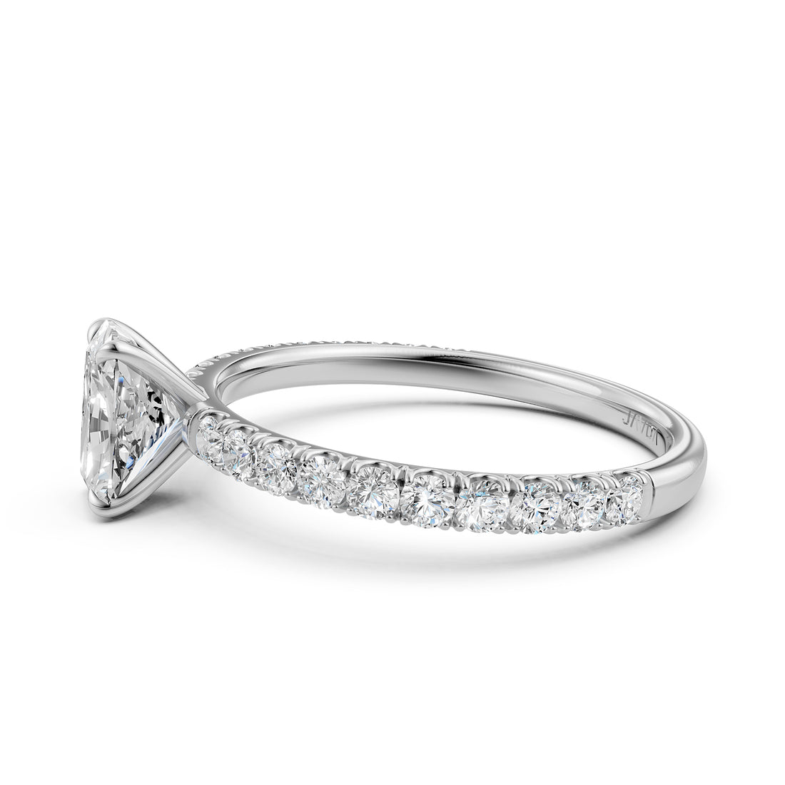 Round Lab Grown Diamond Engagement Prong Setting Ring IGI Certified 1.47 Ctw.