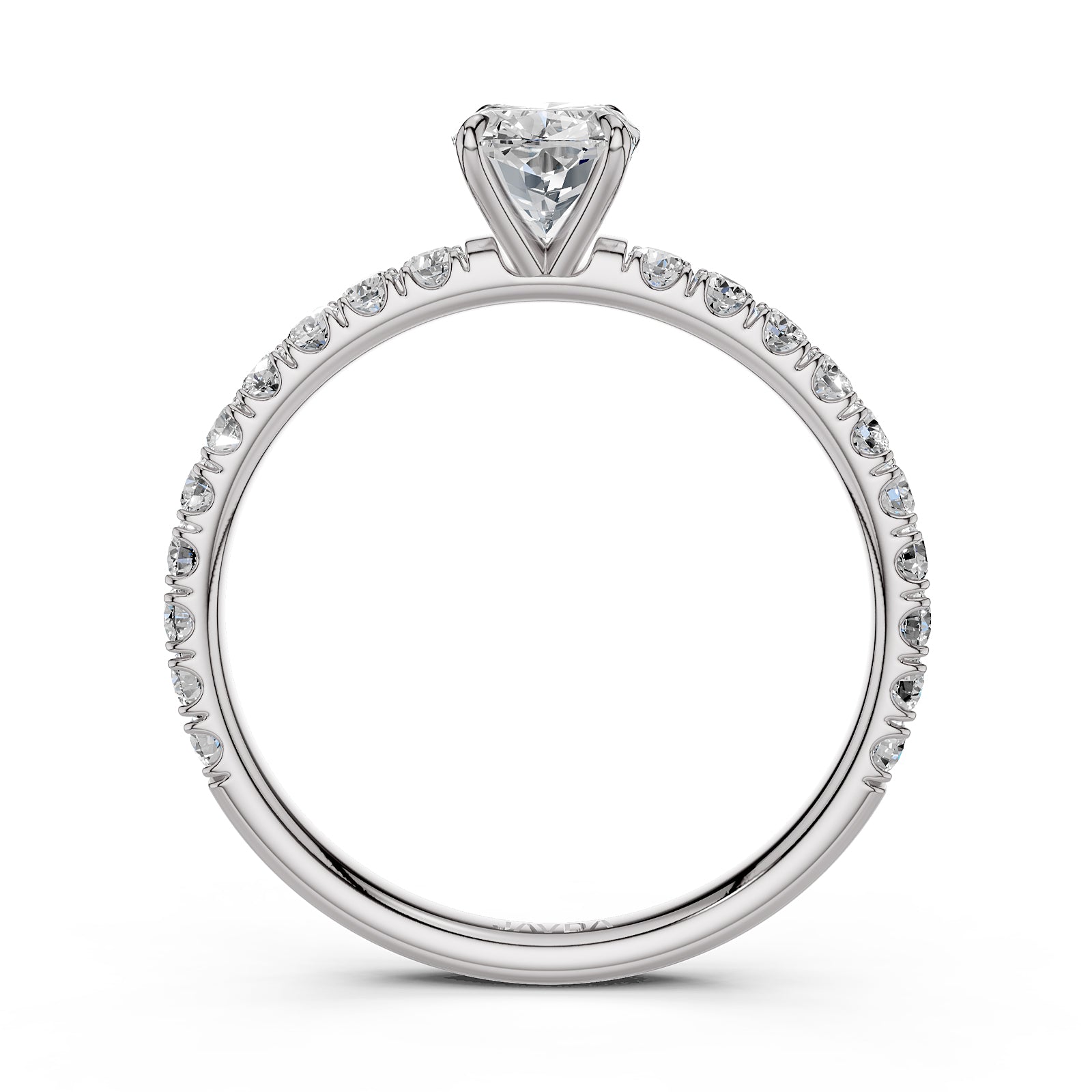 Round Lab Grown Diamond Engagement Prong Setting Ring IGI Certified 1.47 Ctw.