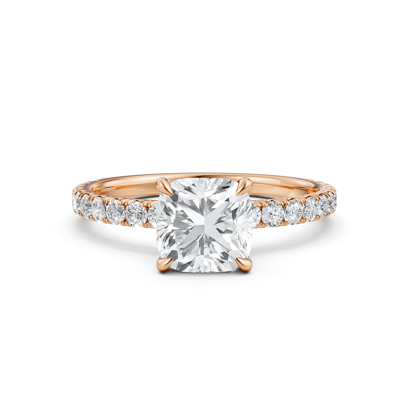 Round Lab Grown Diamond Engagement Prong Setting Ring IGI Certified 1.47 Ctw.