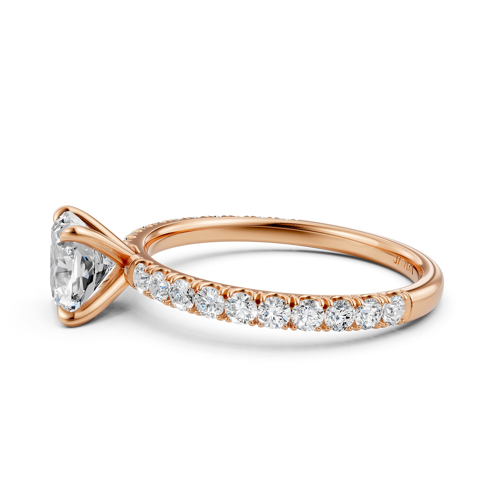 Round Lab Grown Diamond Engagement Prong Setting Ring IGI Certified 1.47 Ctw.