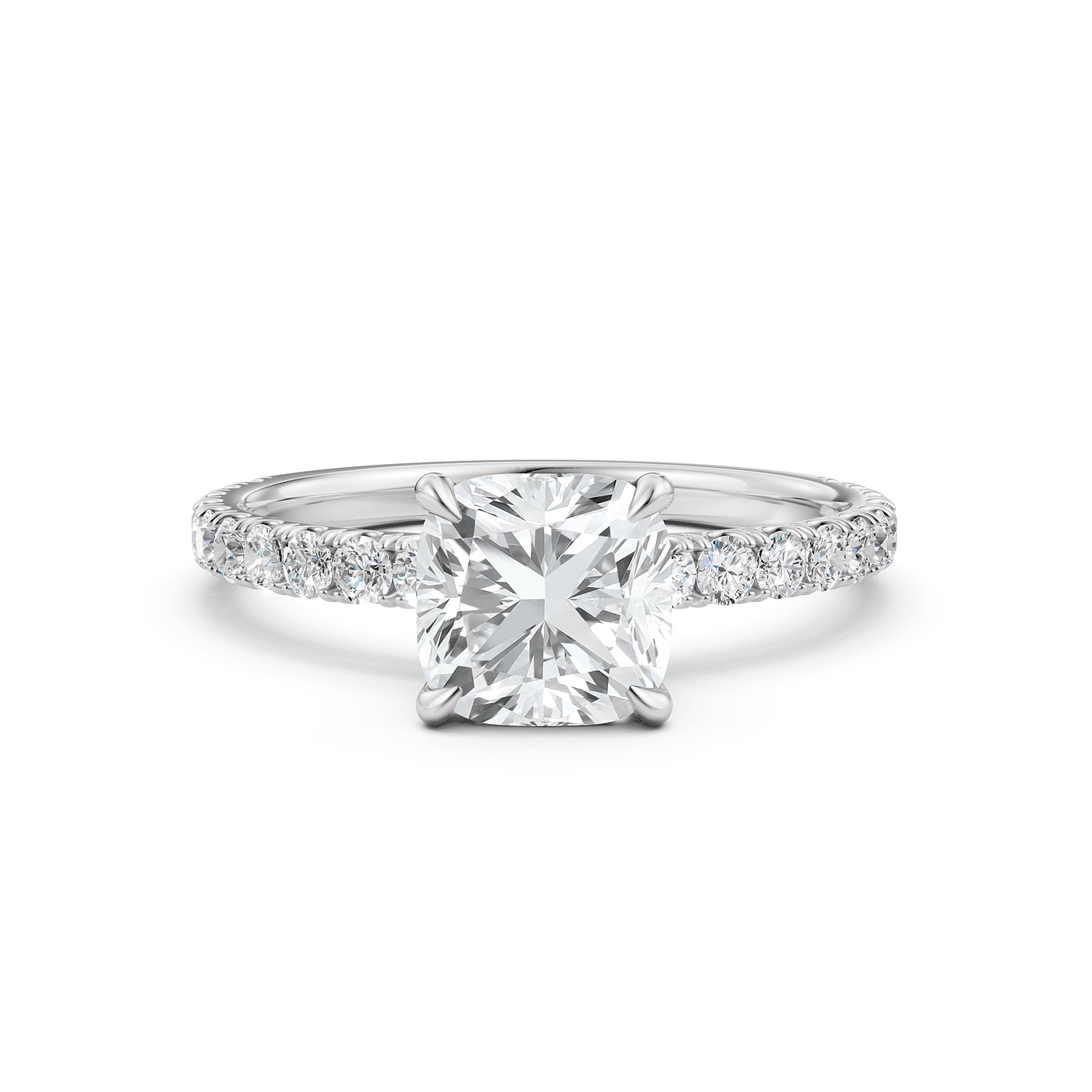 Round Lab Grown Diamond Engagement Prong Setting Ring IGI Certified 1.47 Ctw.