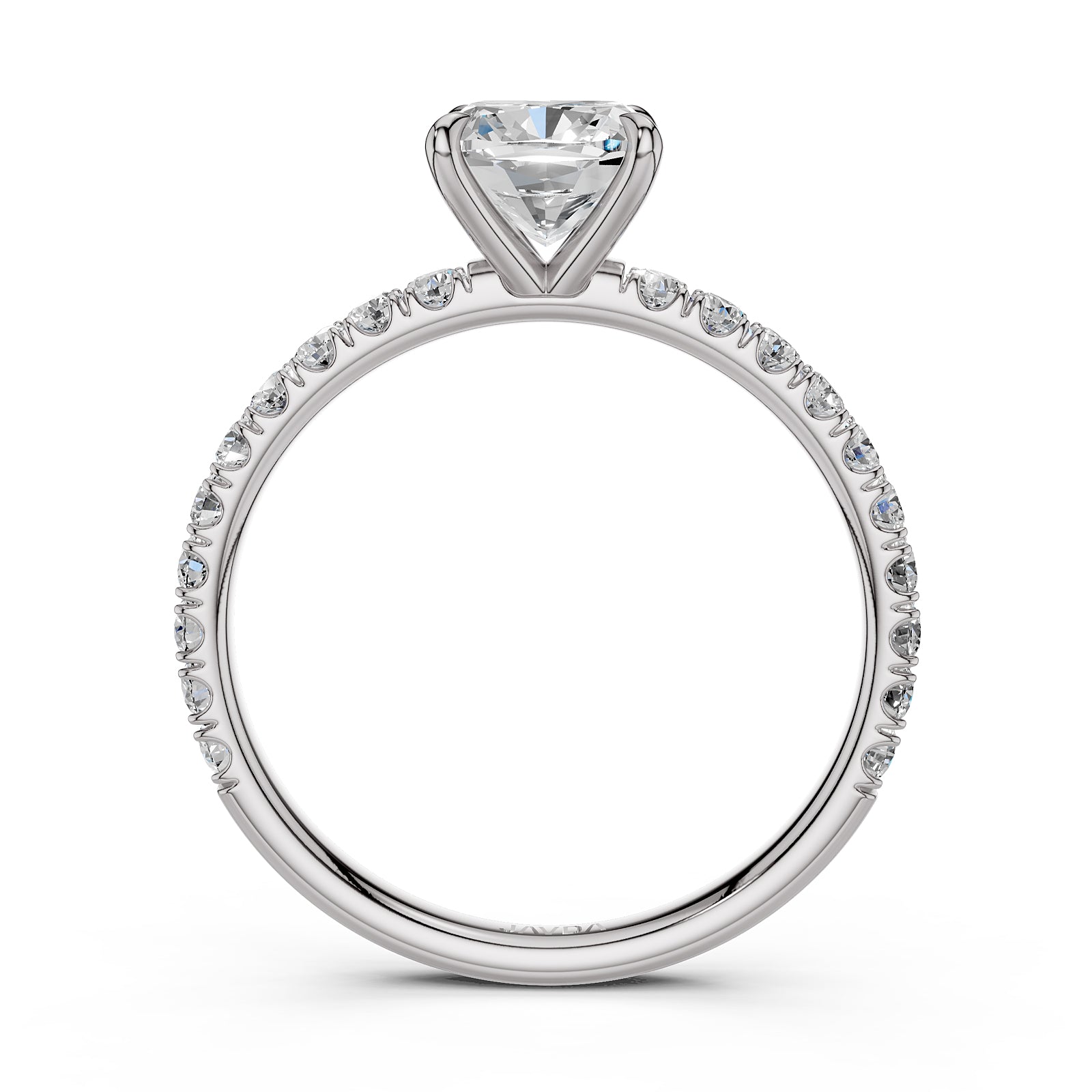 Round Lab Grown Diamond Engagement Prong Setting Ring IGI Certified 1.47 Ctw.