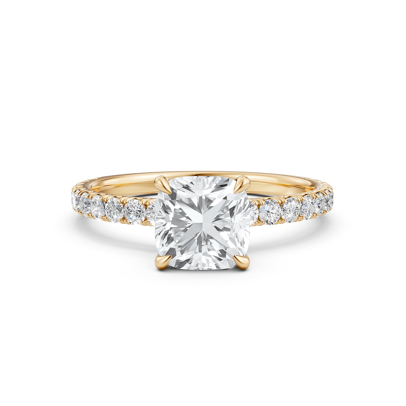 Round Lab Grown Diamond Engagement Prong Setting Ring IGI Certified 1.47 Ctw.