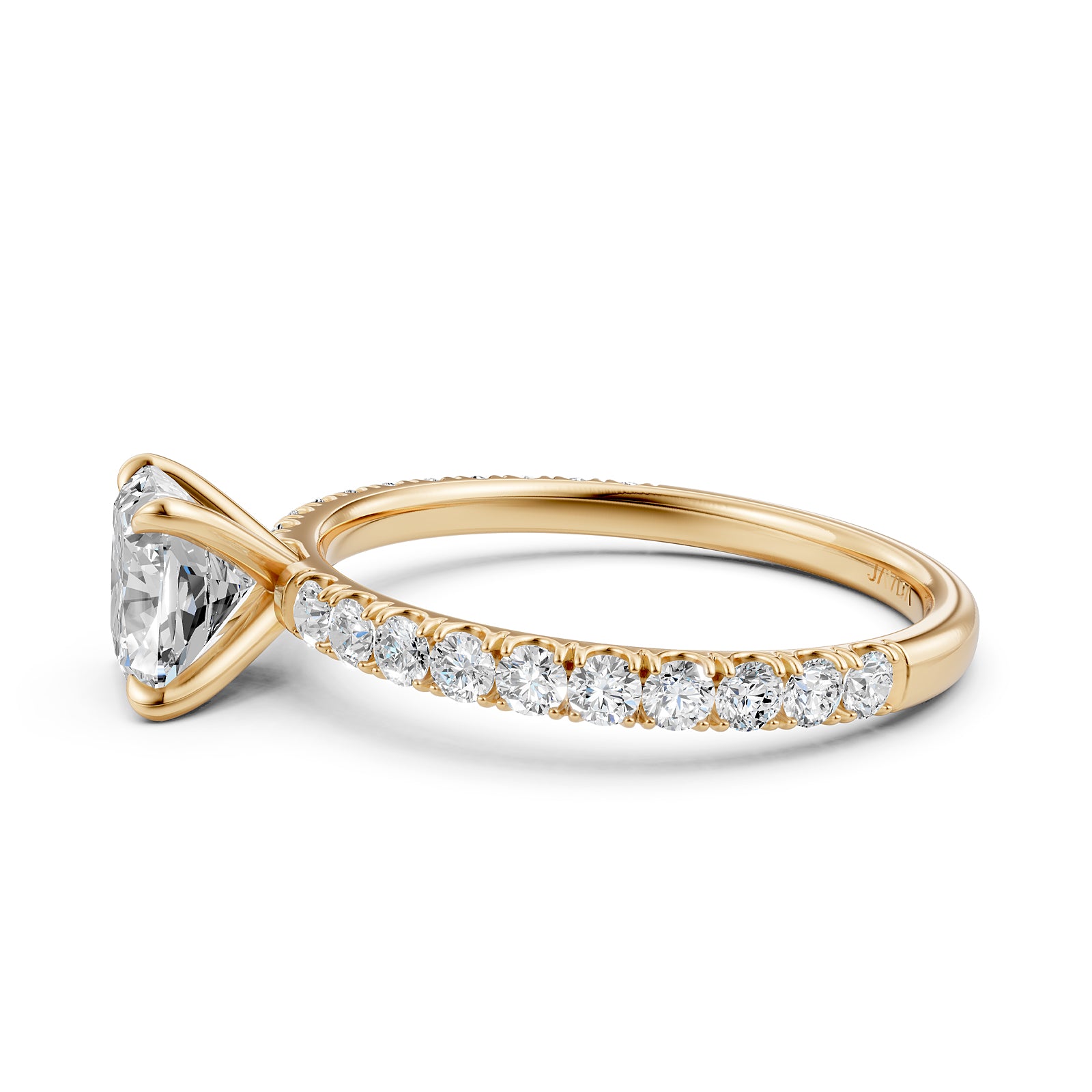 Round Lab Grown Diamond Engagement Prong Setting Ring IGI Certified 1.47 Ctw.