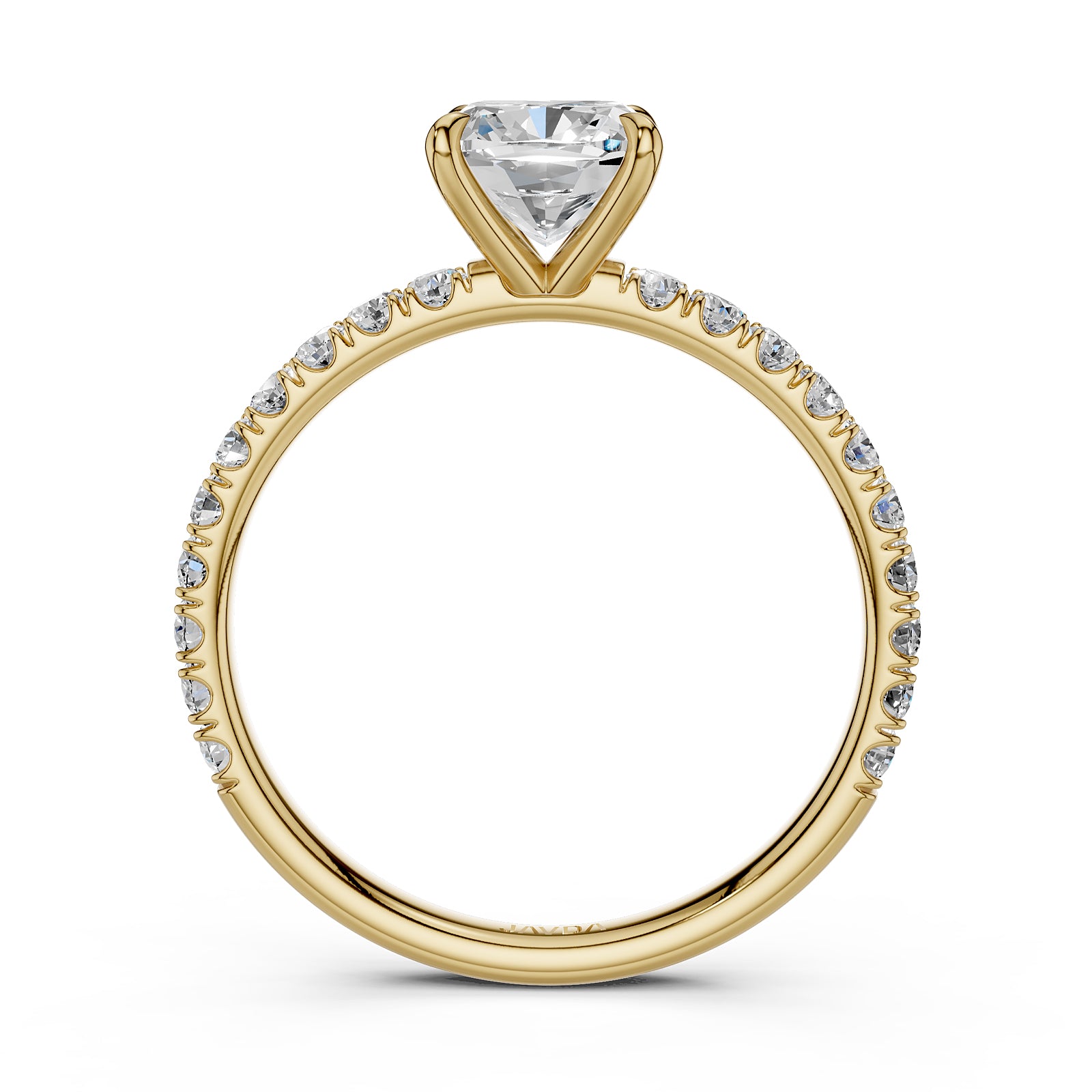 Round Lab Grown Diamond Engagement Prong Setting Ring IGI Certified 1.47 Ctw.