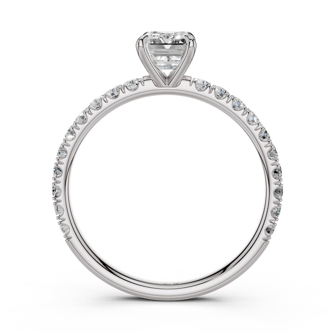 Round Lab Grown Diamond Engagement Prong Setting Ring IGI Certified 1.47 Ctw.