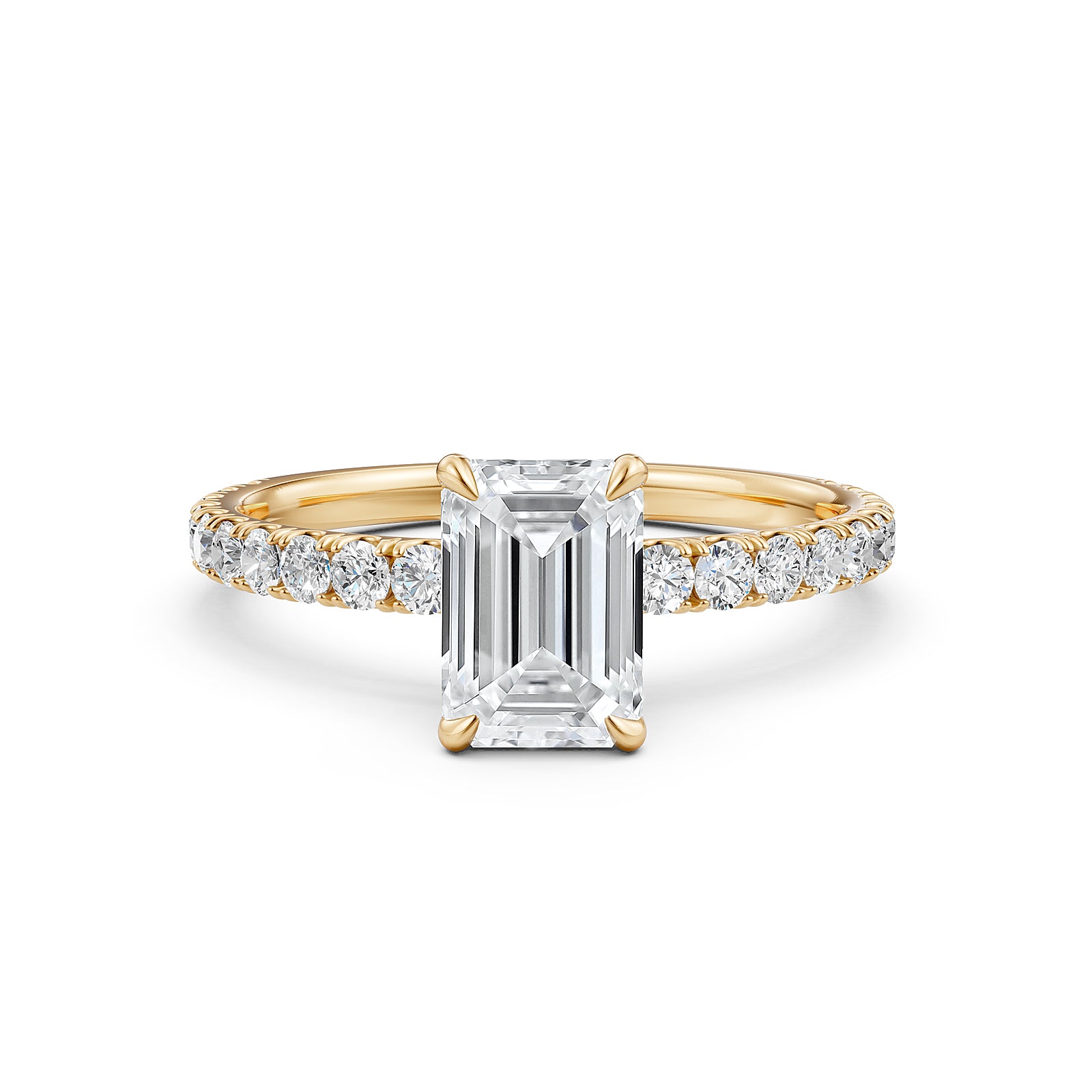 Round Lab Grown Diamond Engagement Prong Setting Ring IGI Certified 1.47 Ctw.