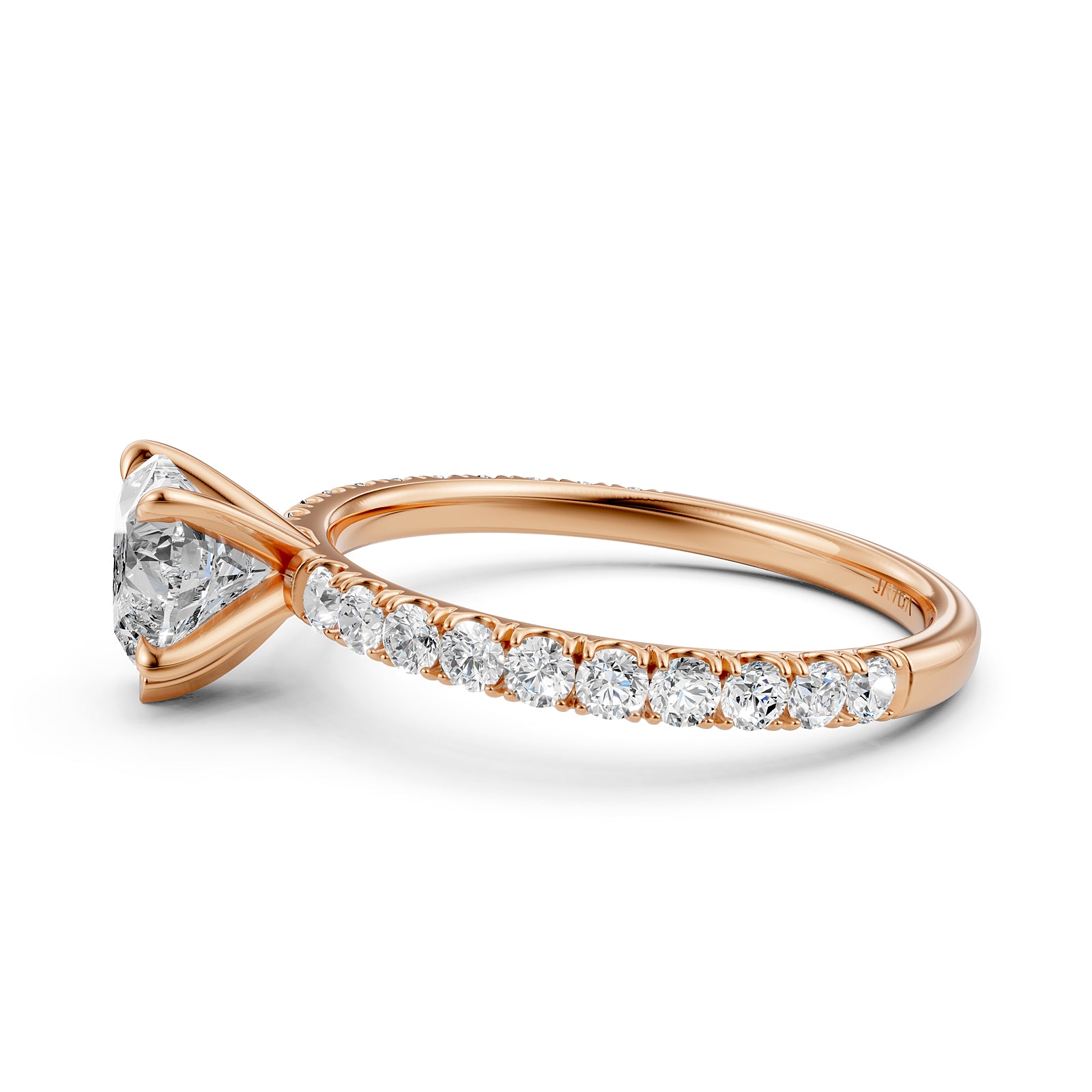 Round Lab Grown Diamond Engagement Prong Setting Ring IGI Certified 1.47 Ctw.