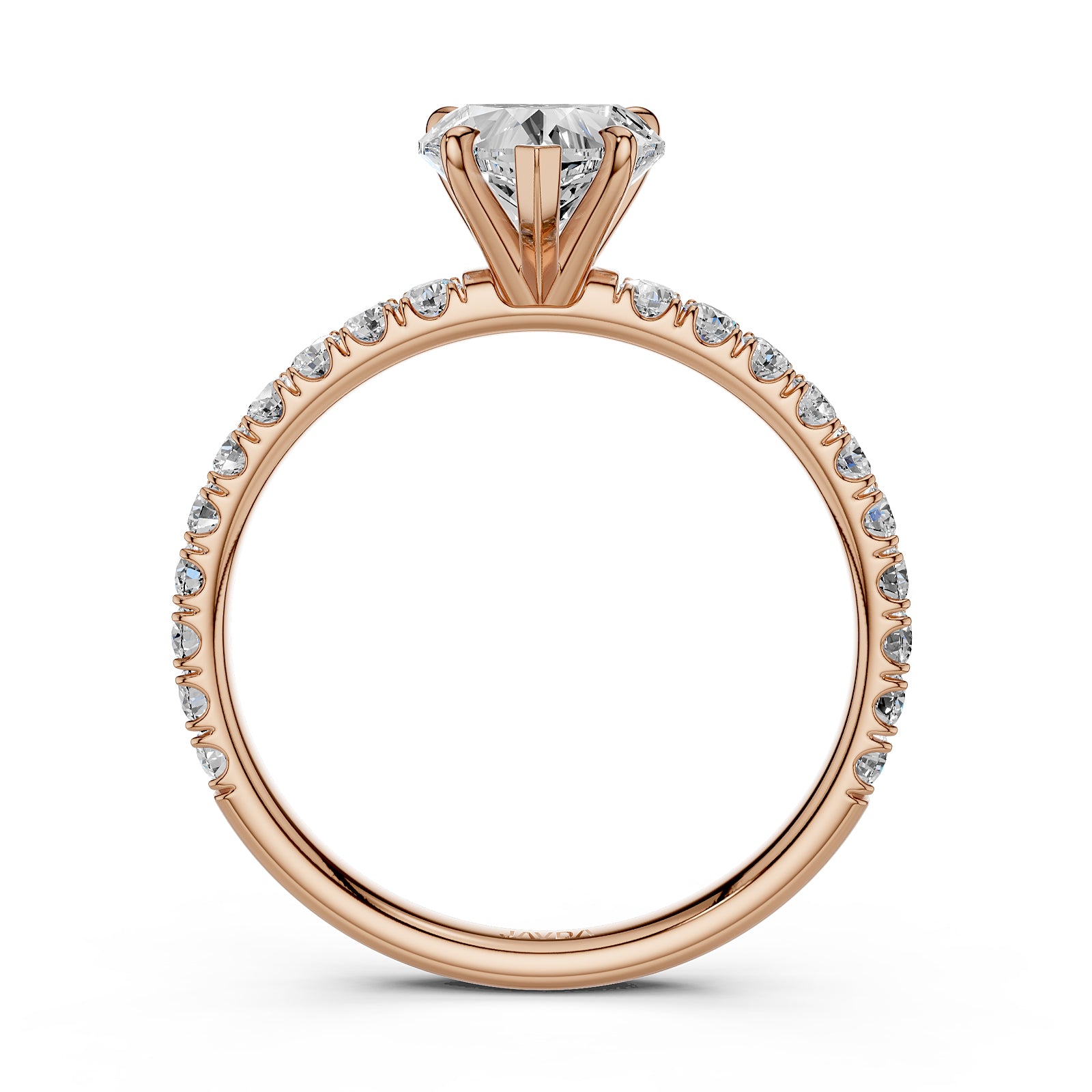 Heart Lab Grown Diamond Engagement U Cut Prong Setting Ring