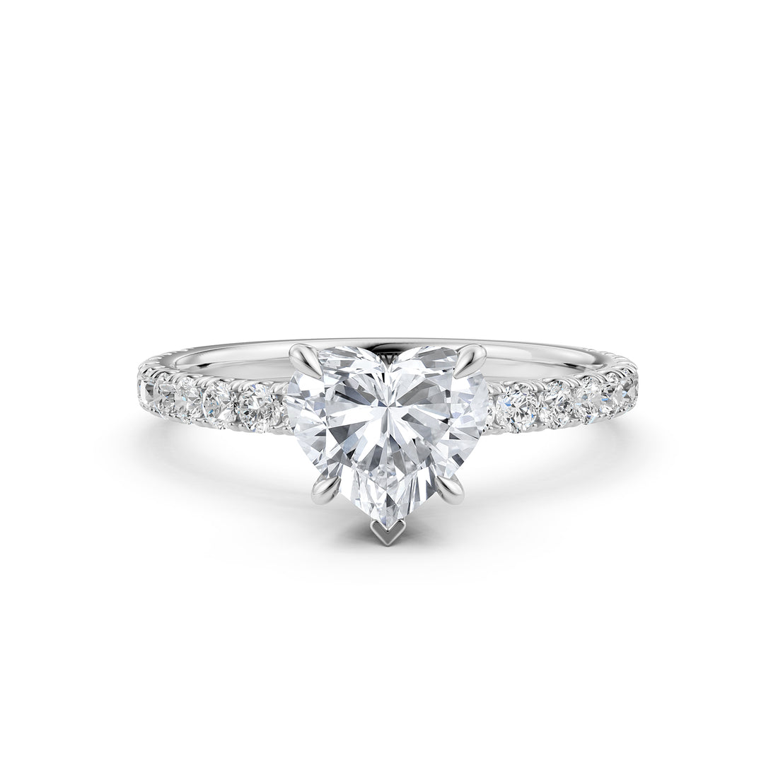 Round Lab Grown Diamond Engagement Prong Setting Ring IGI Certified 1.47 Ctw.