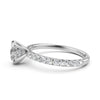 Heart Lab Grown Diamond Engagement U Cut Prong Setting Ring