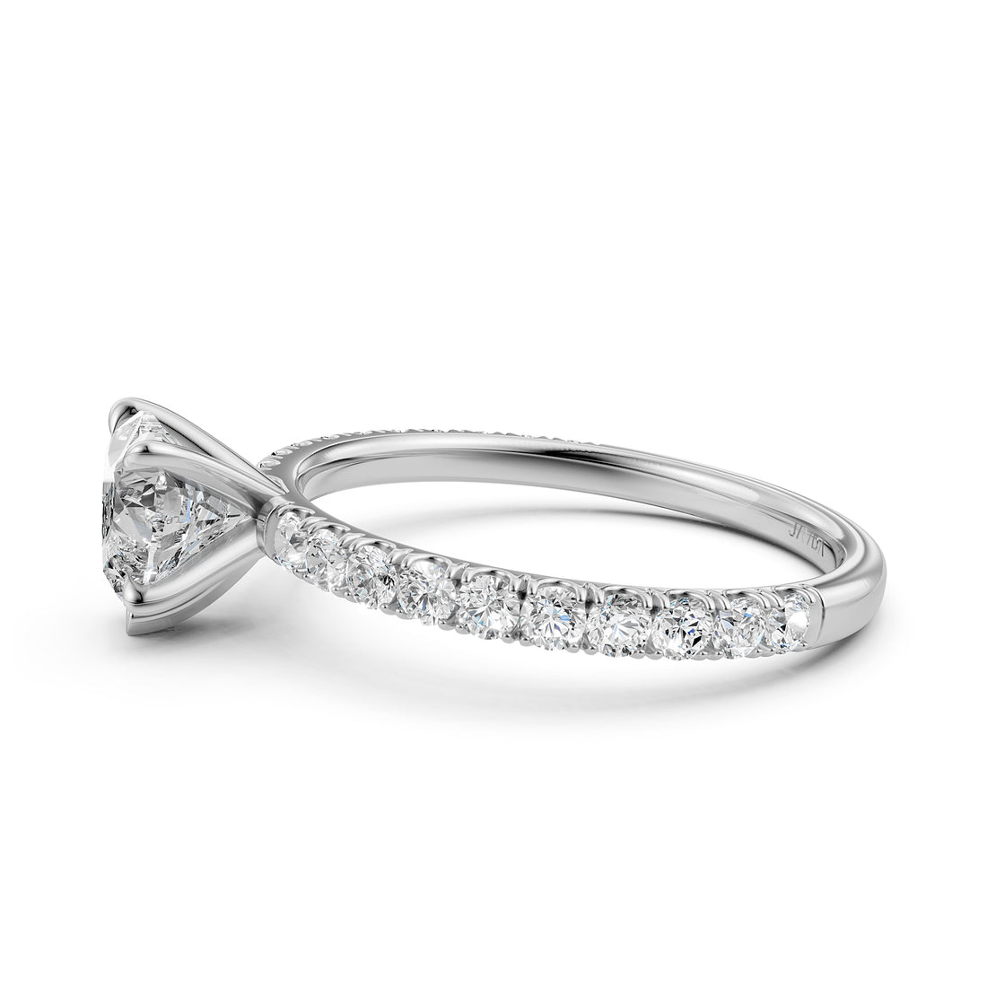 Round Lab Grown Diamond Engagement Prong Setting Ring IGI Certified 1.47 Ctw.