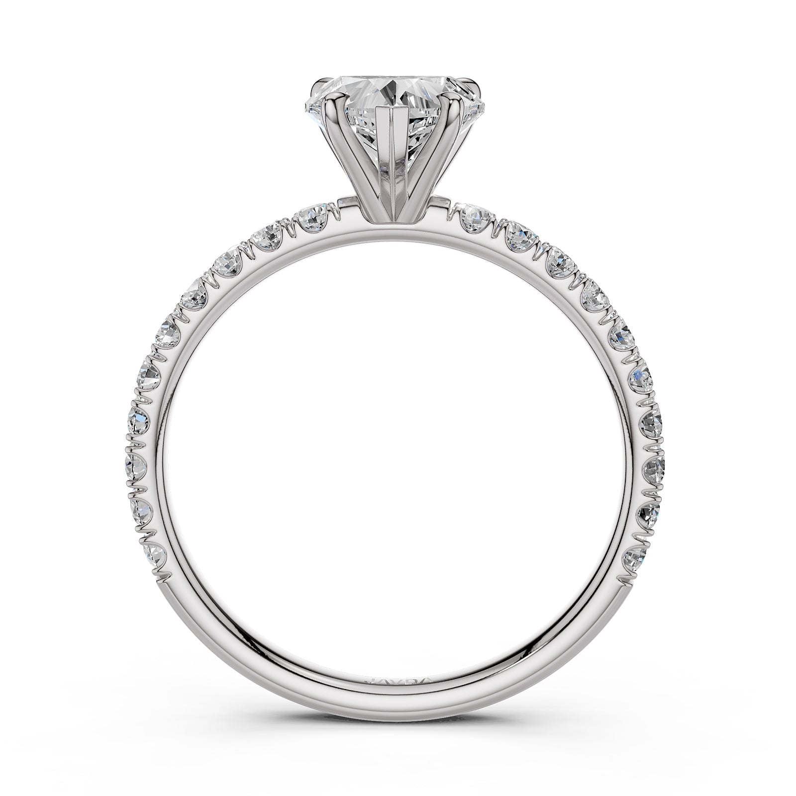 Round Lab Grown Diamond Engagement Prong Setting Ring IGI Certified 1.47 Ctw.