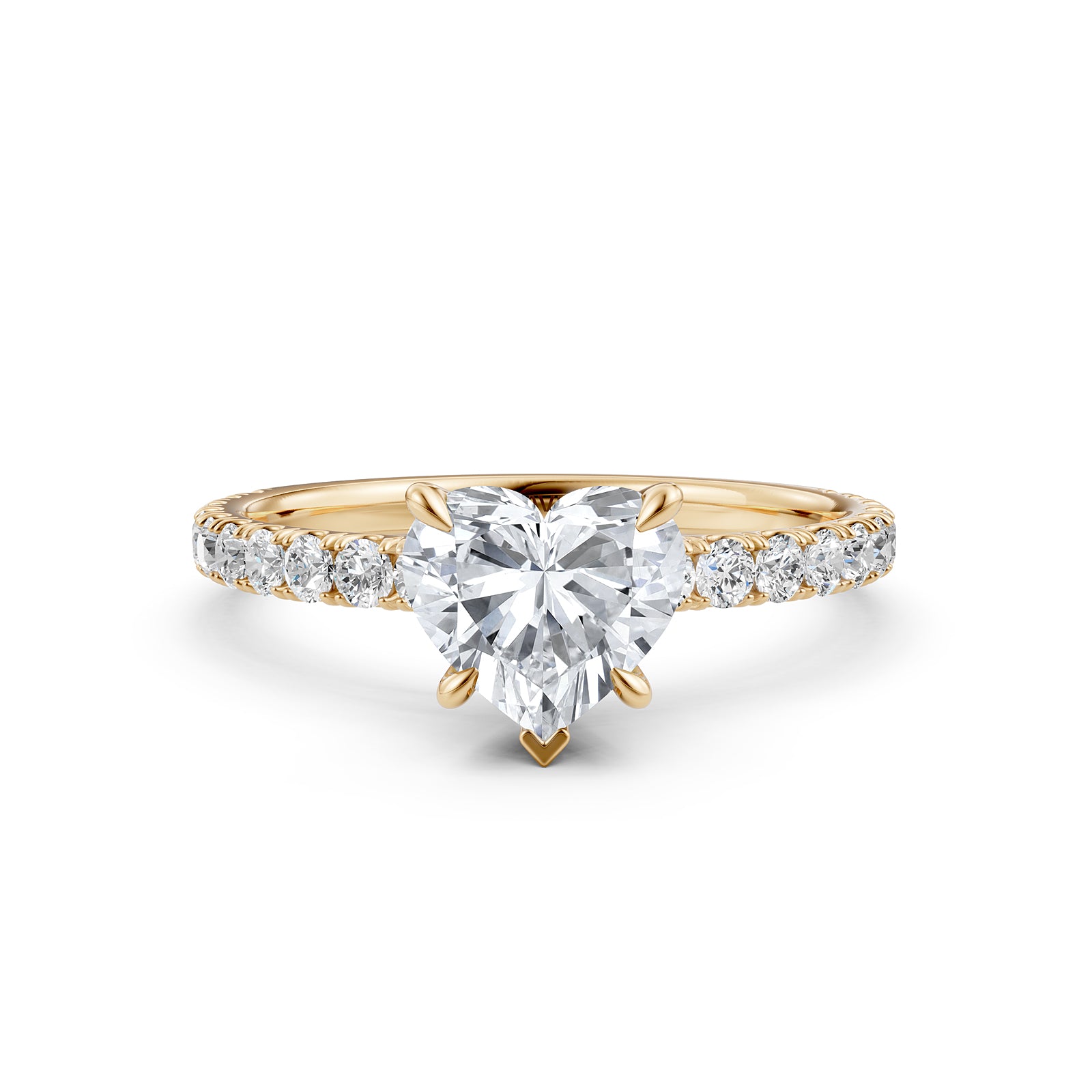 Round Lab Grown Diamond Engagement Prong Setting Ring IGI Certified 1.47 Ctw.