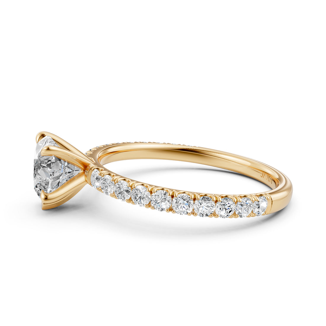 Round Lab Grown Diamond Engagement Prong Setting Ring IGI Certified 1.47 Ctw.