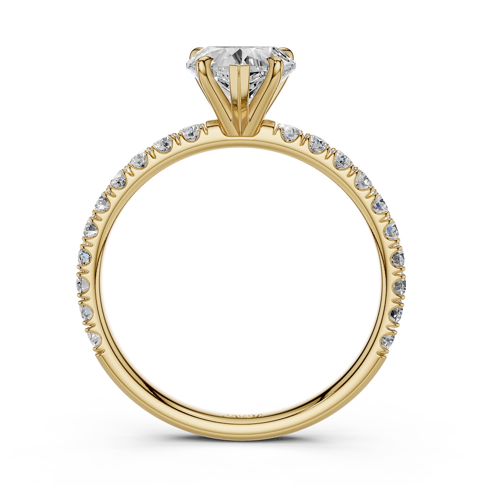 Round Lab Grown Diamond Engagement Prong Setting Ring IGI Certified 1.47 Ctw.