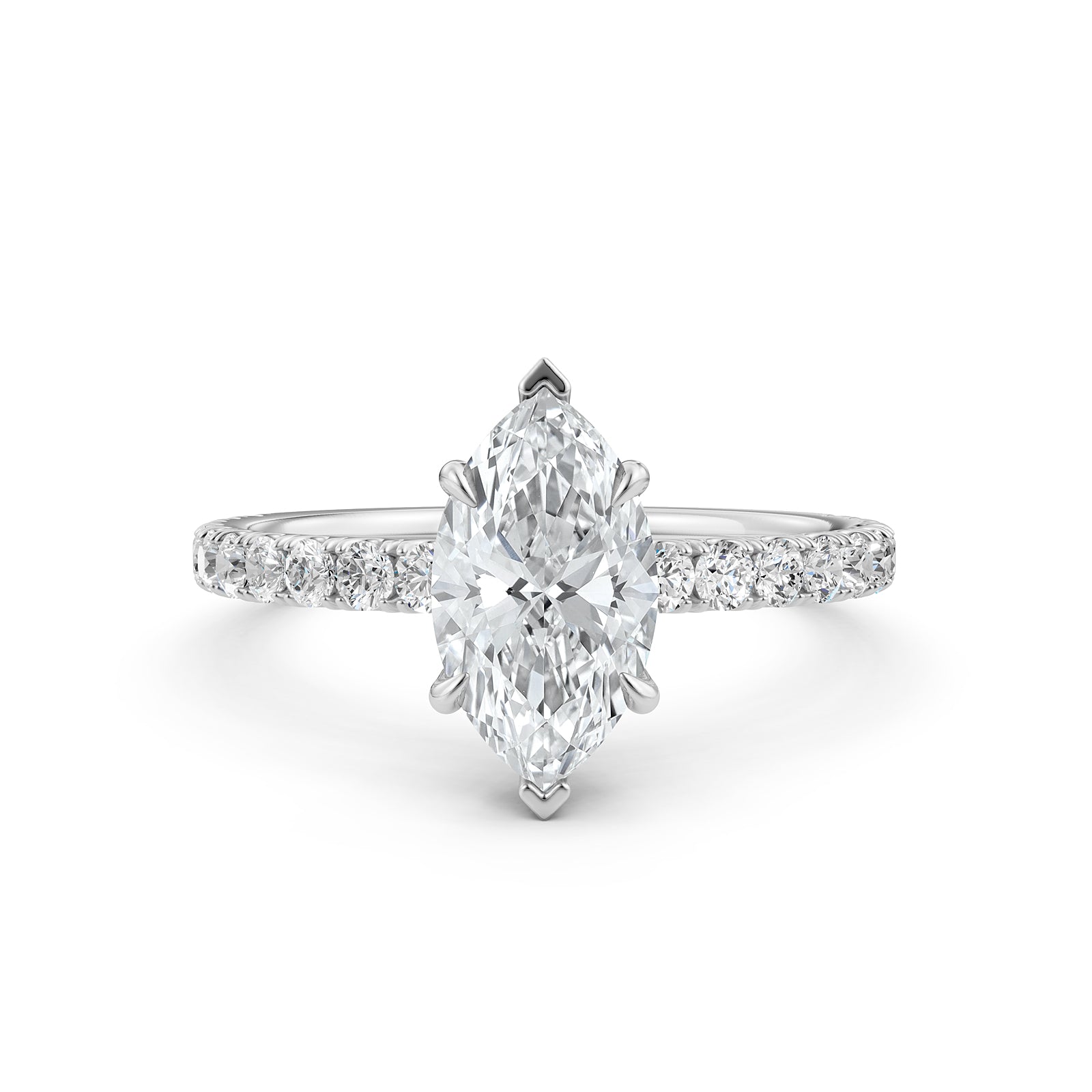 Round Lab Grown Diamond Engagement Prong Setting Ring IGI Certified 1.47 Ctw.