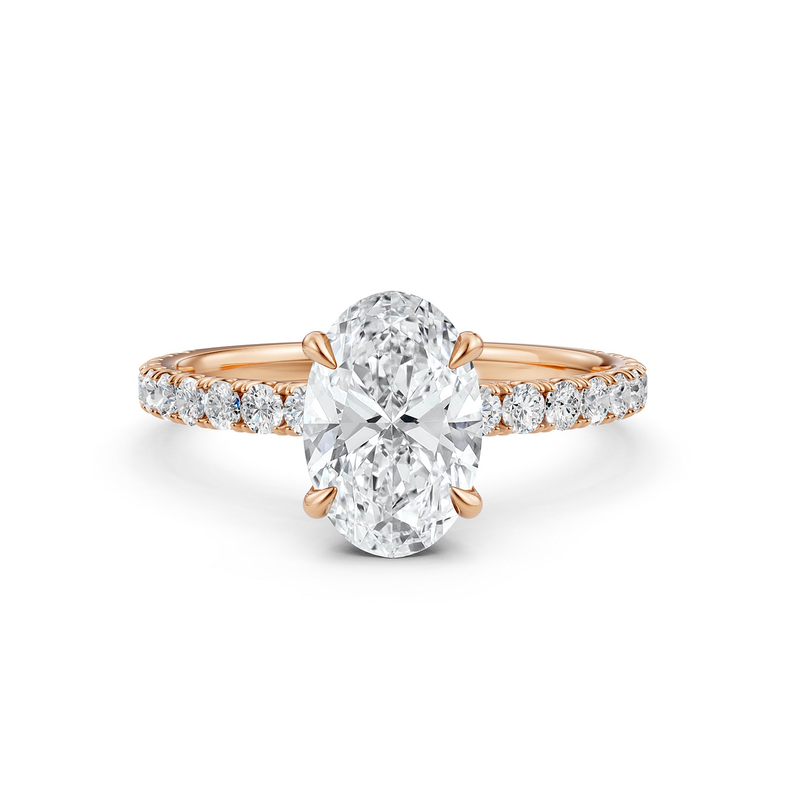 Round Lab Grown Diamond Engagement Prong Setting Ring IGI Certified 1.47 Ctw.