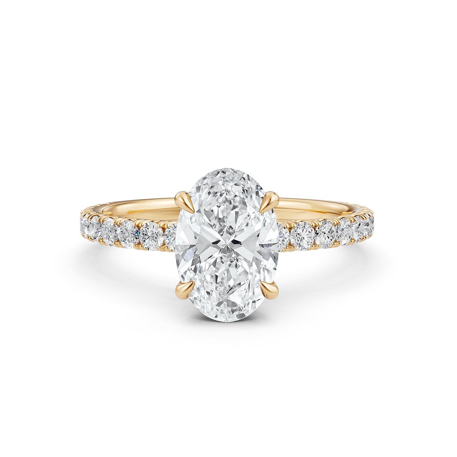Round Lab Grown Diamond Engagement Prong Setting Ring IGI Certified 1.47 Ctw.