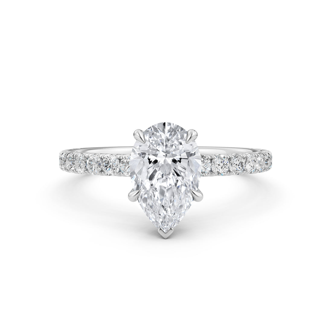 Round Lab Grown Diamond Engagement Prong Setting Ring IGI Certified 1.47 Ctw.