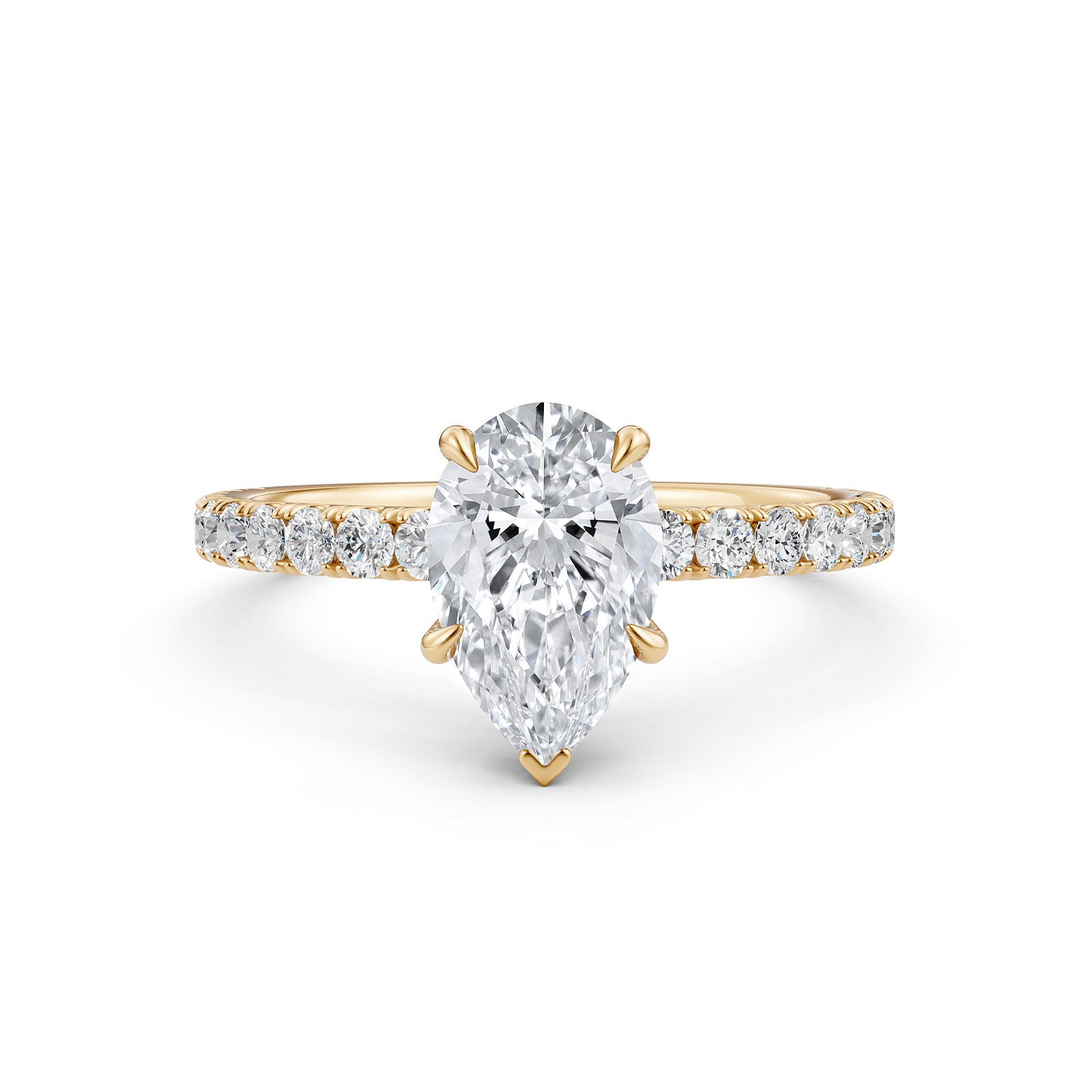 Round Lab Grown Diamond Engagement Prong Setting Ring IGI Certified 1.47 Ctw.