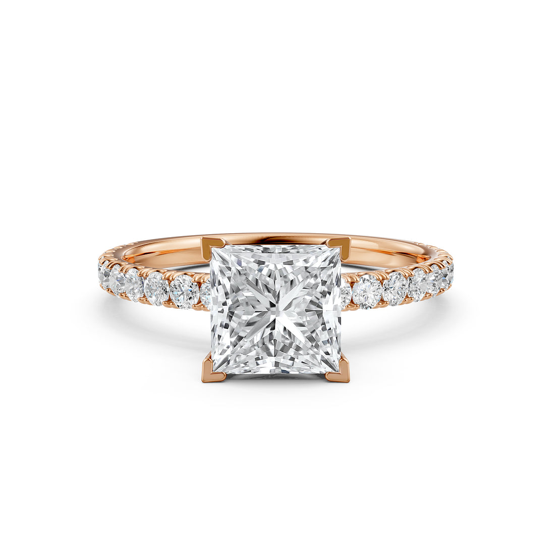 Round Lab Grown Diamond Engagement Prong Setting Ring IGI Certified 1.47 Ctw.