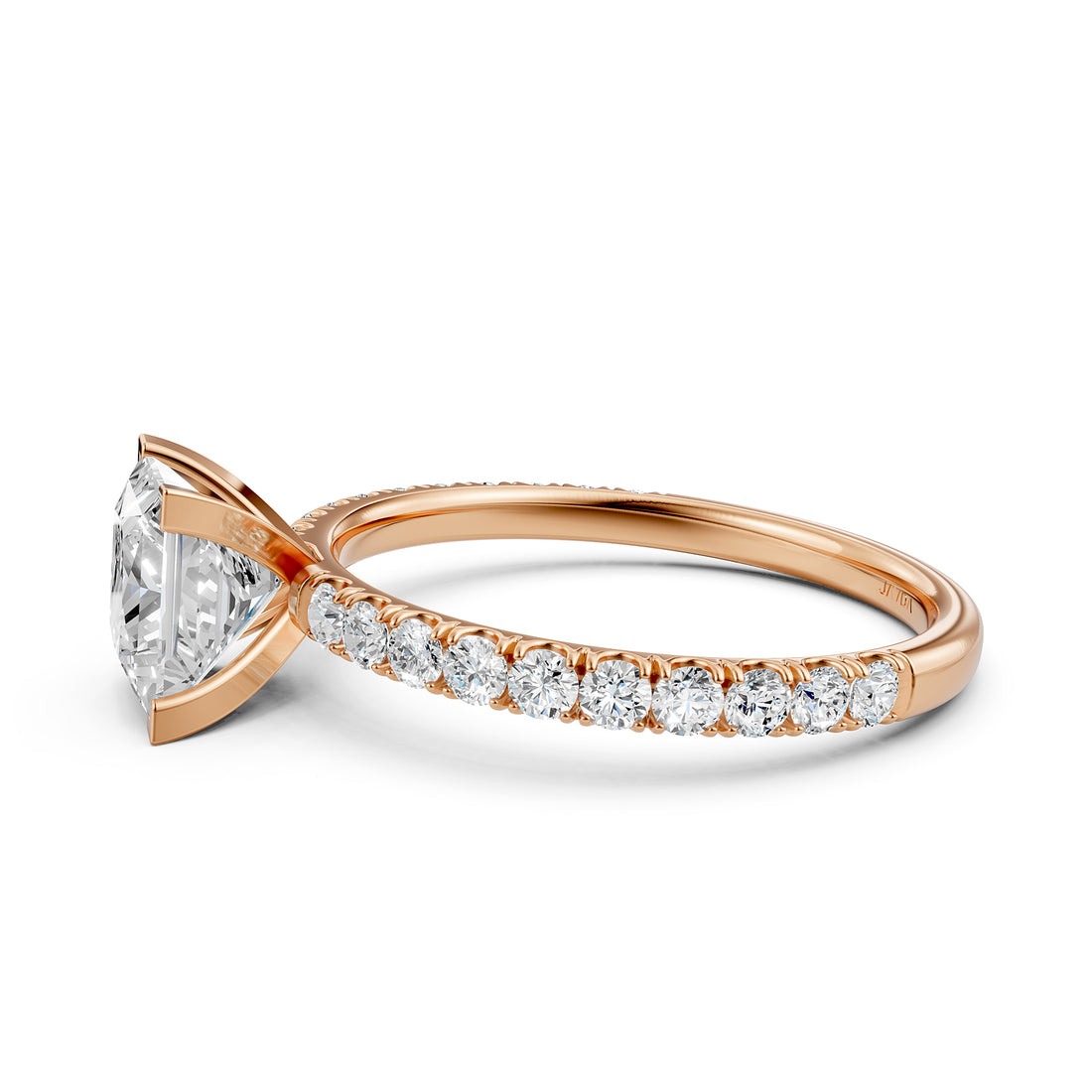 Round Lab Grown Diamond Engagement Prong Setting Ring IGI Certified 1.47 Ctw.