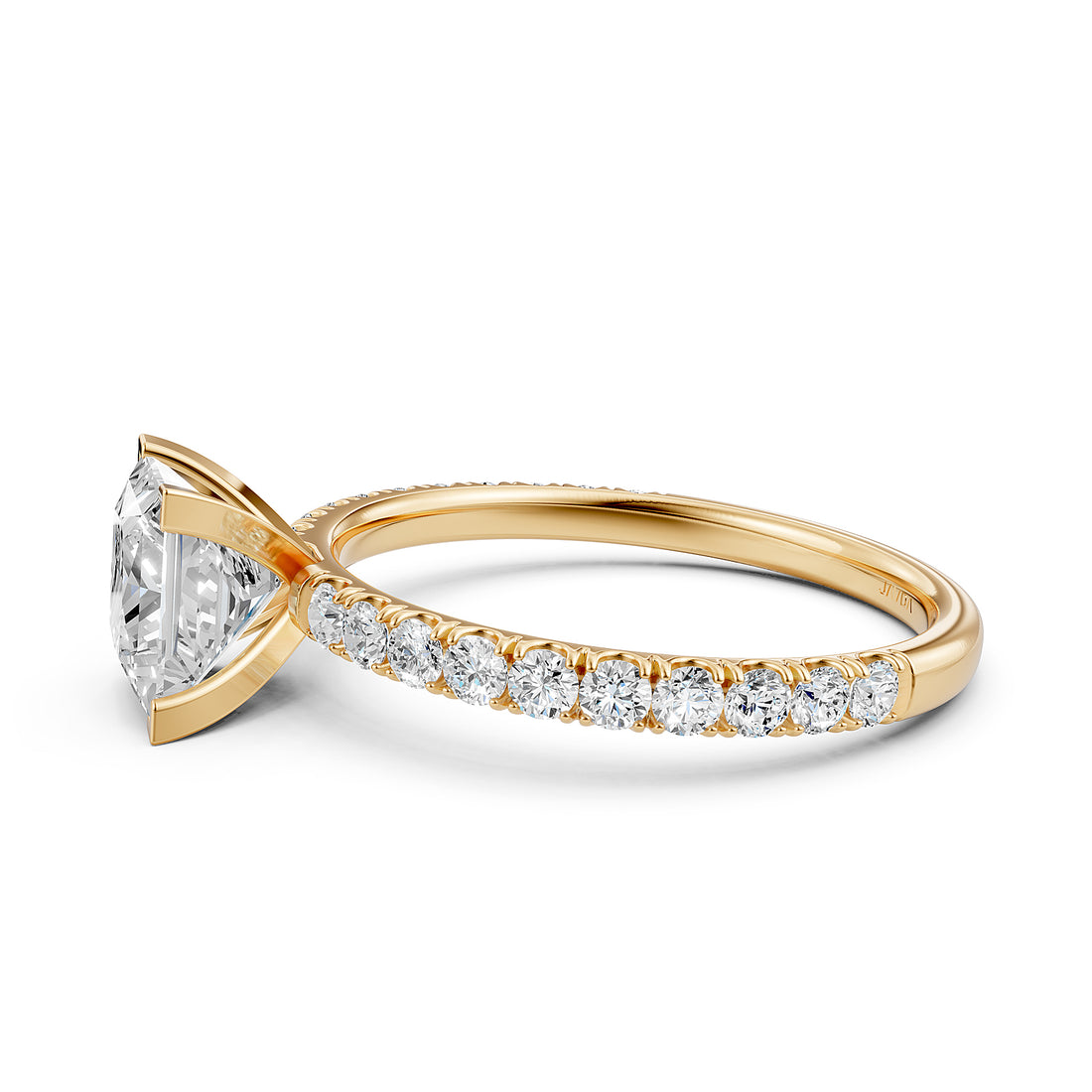 Round Lab Grown Diamond Engagement Prong Setting Ring IGI Certified 1.47 Ctw.