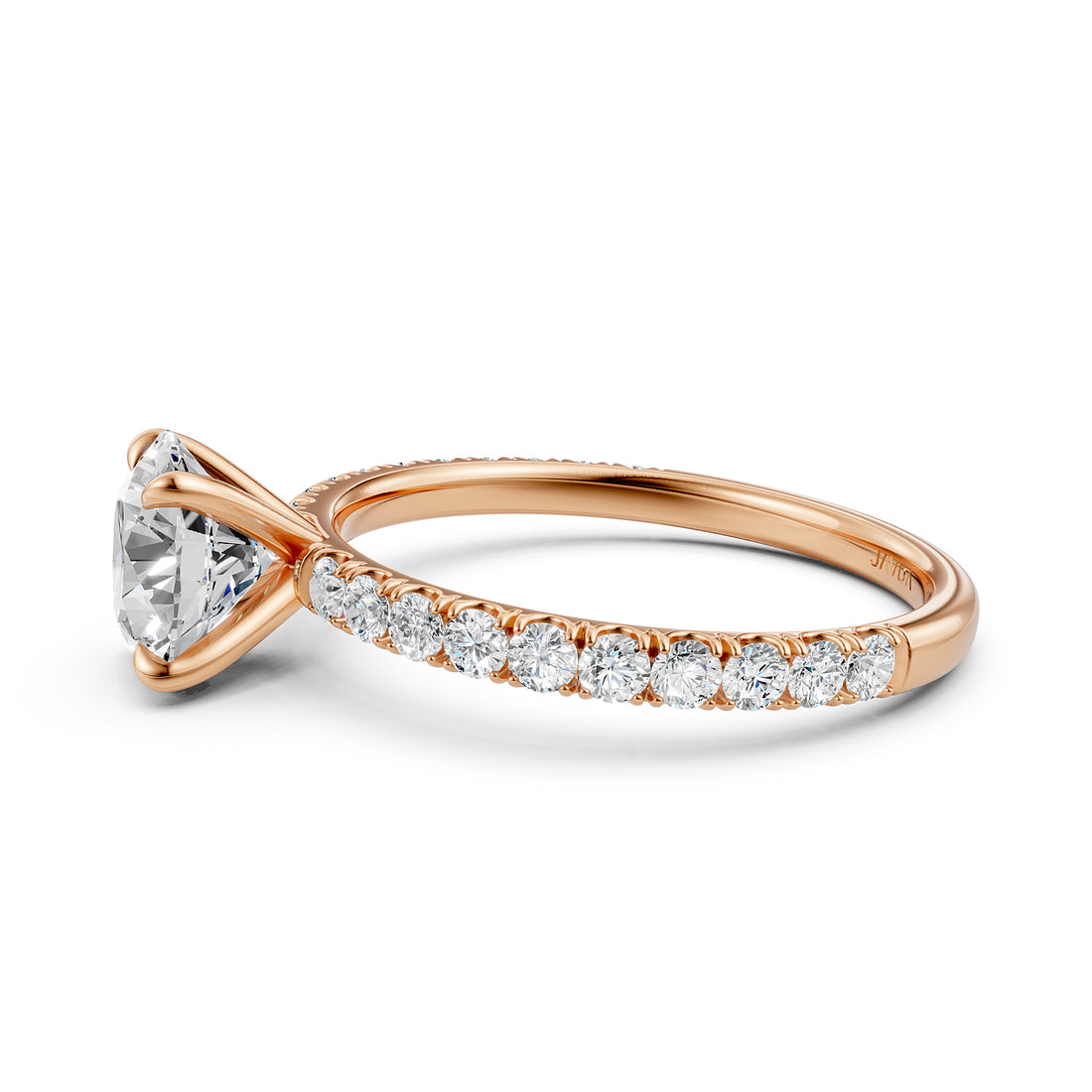 Round Lab Grown Diamond Engagement Prong Setting Ring IGI Certified 1.47 Ctw.
